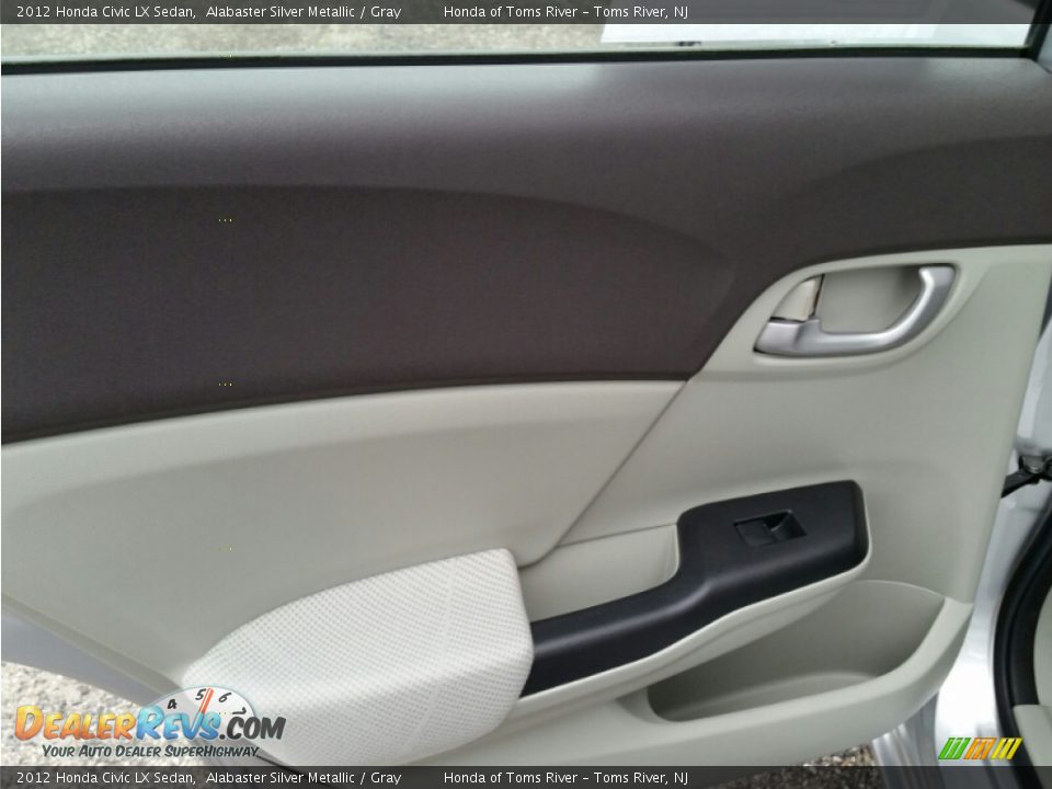 2012 Honda Civic LX Sedan Alabaster Silver Metallic / Gray Photo #9