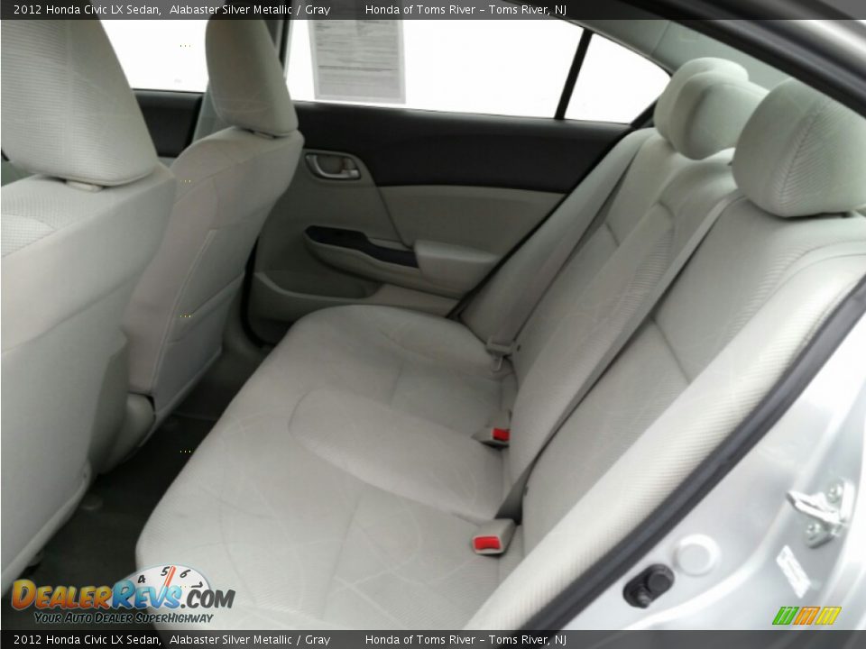 2012 Honda Civic LX Sedan Alabaster Silver Metallic / Gray Photo #10