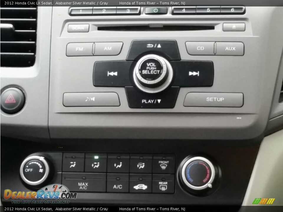 2012 Honda Civic LX Sedan Alabaster Silver Metallic / Gray Photo #14