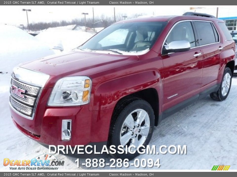2015 GMC Terrain SLT AWD Crystal Red Tintcoat / Light Titanium Photo #1