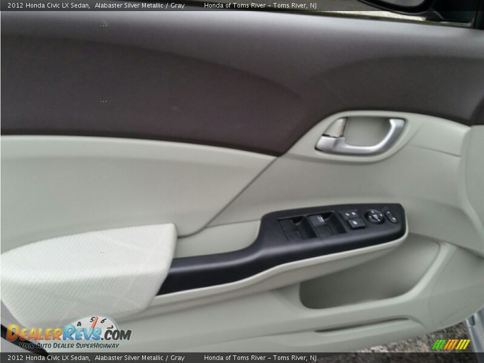 2012 Honda Civic LX Sedan Alabaster Silver Metallic / Gray Photo #16