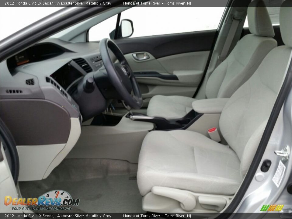 2012 Honda Civic LX Sedan Alabaster Silver Metallic / Gray Photo #17