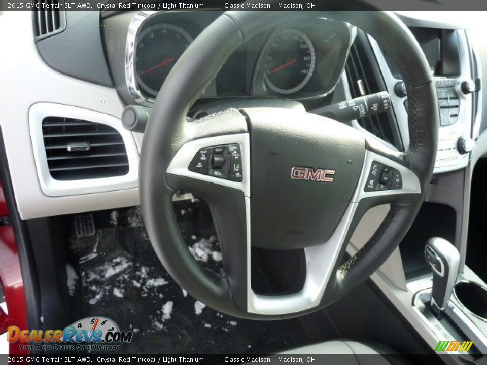 2015 GMC Terrain SLT AWD Crystal Red Tintcoat / Light Titanium Photo #5