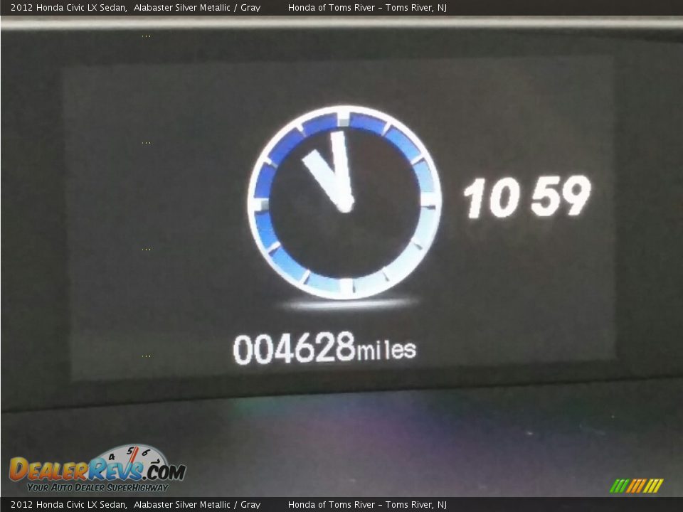 2012 Honda Civic LX Sedan Alabaster Silver Metallic / Gray Photo #19