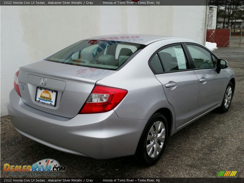 2012 Honda Civic LX Sedan Alabaster Silver Metallic / Gray Photo #21