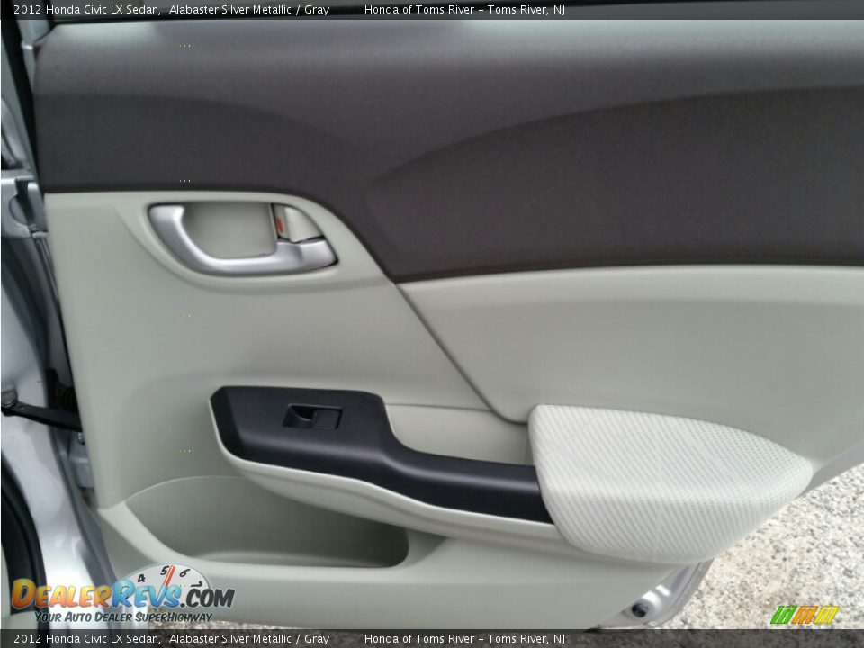 2012 Honda Civic LX Sedan Alabaster Silver Metallic / Gray Photo #23