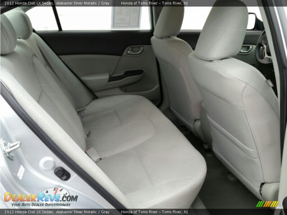 2012 Honda Civic LX Sedan Alabaster Silver Metallic / Gray Photo #24
