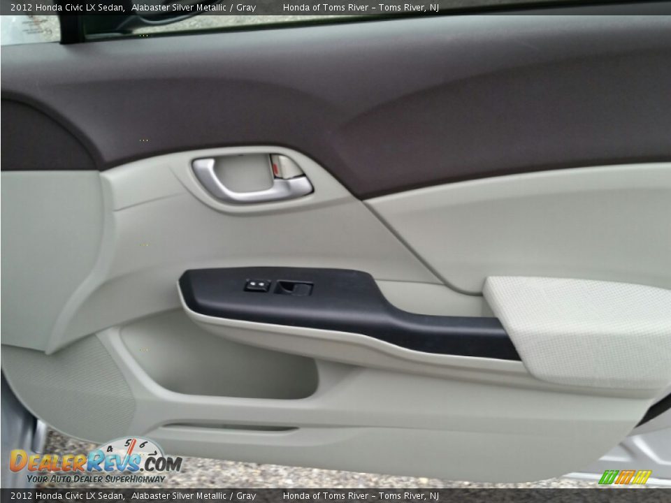 2012 Honda Civic LX Sedan Alabaster Silver Metallic / Gray Photo #26