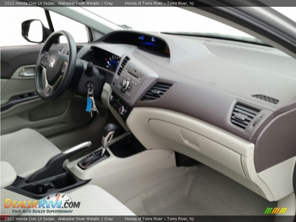 2012 Honda Civic LX Sedan Alabaster Silver Metallic / Gray Photo #27