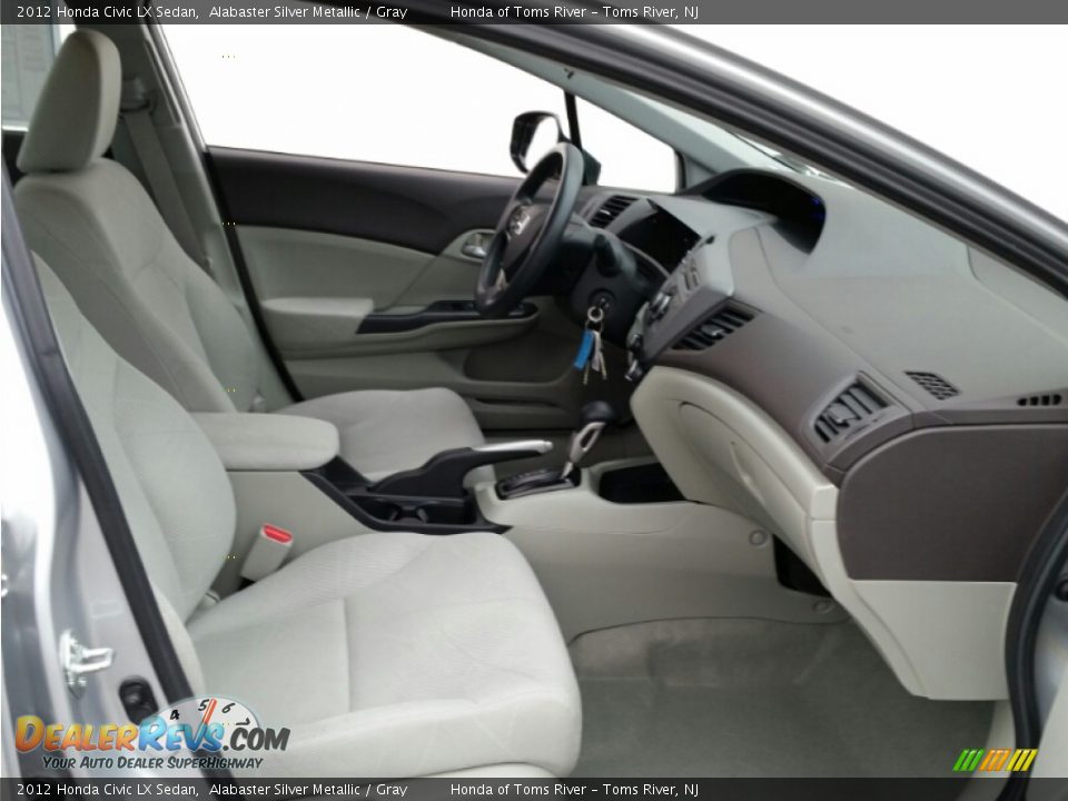 2012 Honda Civic LX Sedan Alabaster Silver Metallic / Gray Photo #28