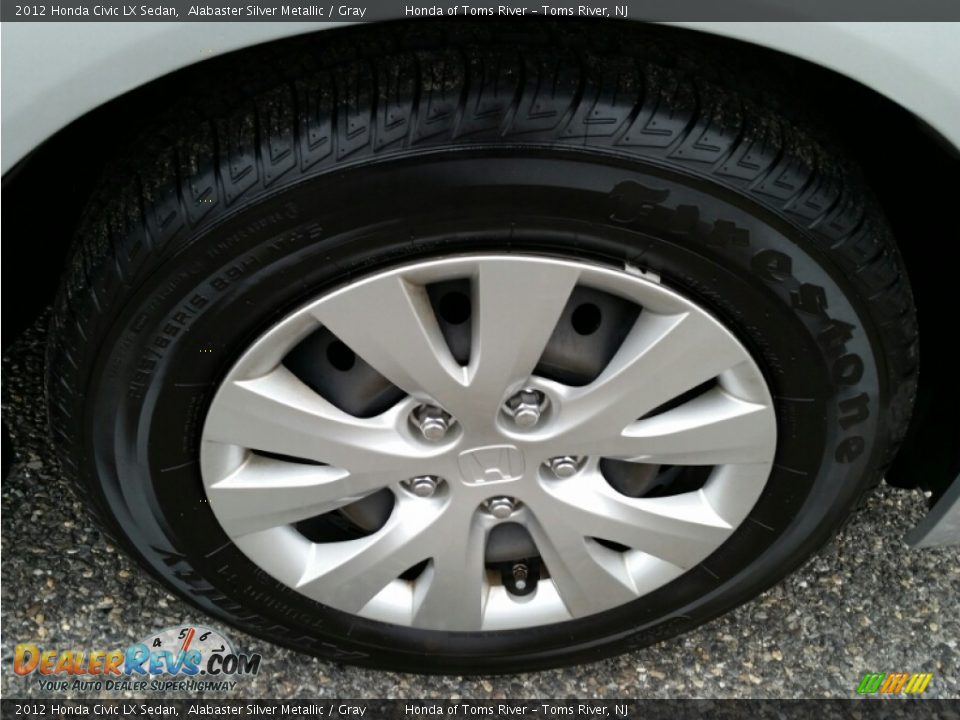 2012 Honda Civic LX Sedan Alabaster Silver Metallic / Gray Photo #29