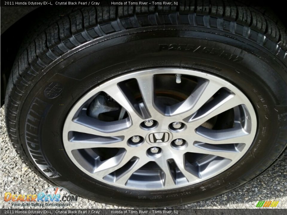 2011 Honda Odyssey EX-L Crystal Black Pearl / Gray Photo #3