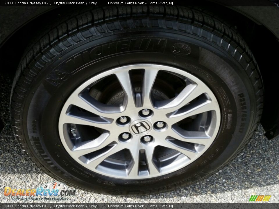 2011 Honda Odyssey EX-L Crystal Black Pearl / Gray Photo #6