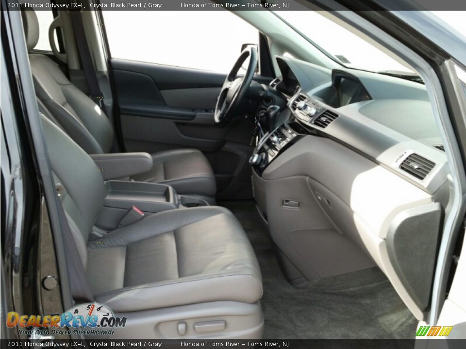 2011 Honda Odyssey EX-L Crystal Black Pearl / Gray Photo #28