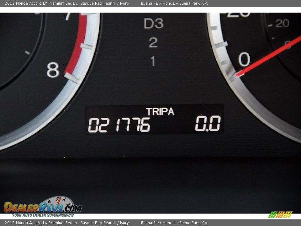 2012 Honda Accord LX Premium Sedan Basque Red Pearl II / Ivory Photo #6