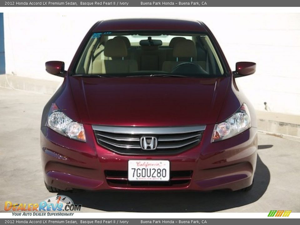 2012 Honda Accord LX Premium Sedan Basque Red Pearl II / Ivory Photo #7