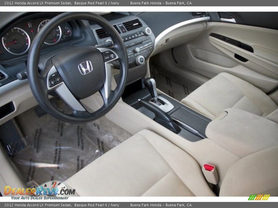 2012 Honda Accord LX Premium Sedan Basque Red Pearl II / Ivory Photo #11
