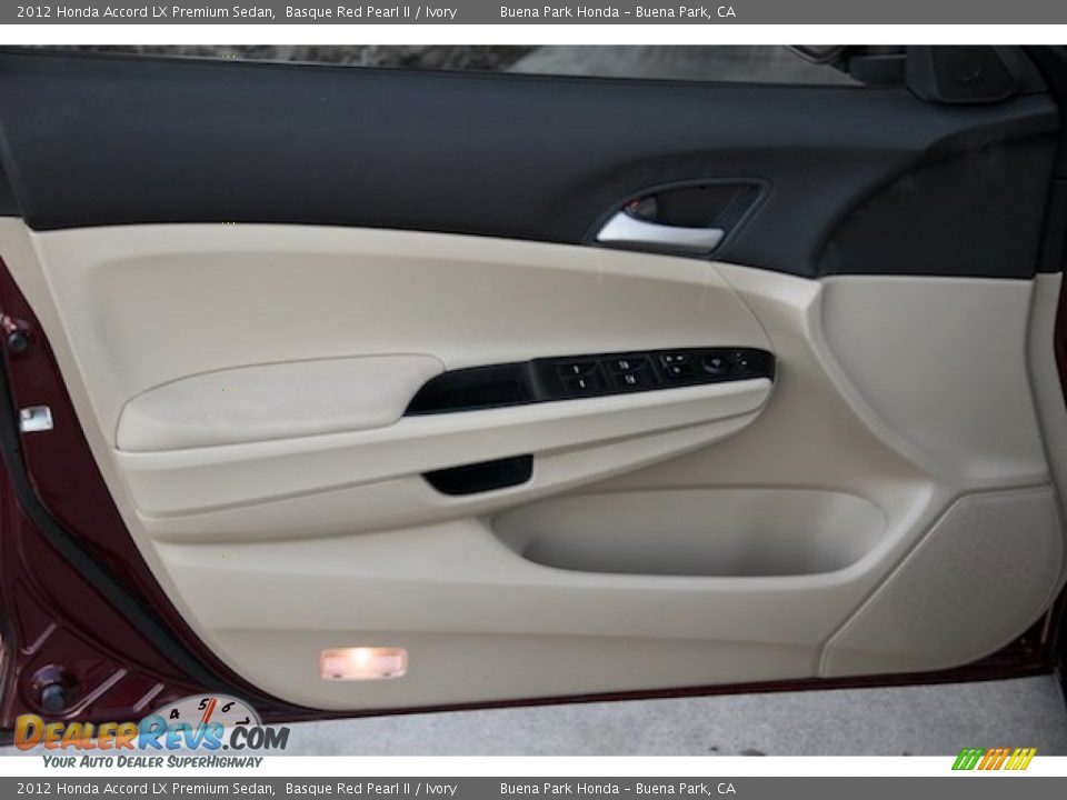 2012 Honda Accord LX Premium Sedan Basque Red Pearl II / Ivory Photo #23