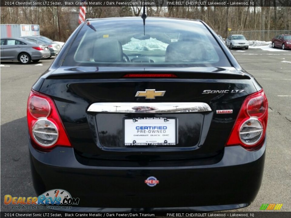 2014 Chevrolet Sonic LTZ Sedan Black Granite Metallic / Dark Pewter/Dark Titanium Photo #8