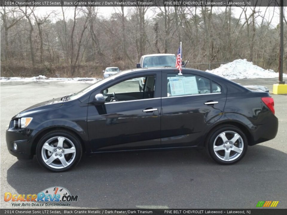 2014 Chevrolet Sonic LTZ Sedan Black Granite Metallic / Dark Pewter/Dark Titanium Photo #10