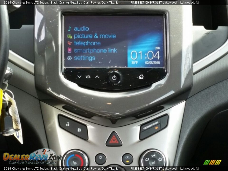 2014 Chevrolet Sonic LTZ Sedan Black Granite Metallic / Dark Pewter/Dark Titanium Photo #15