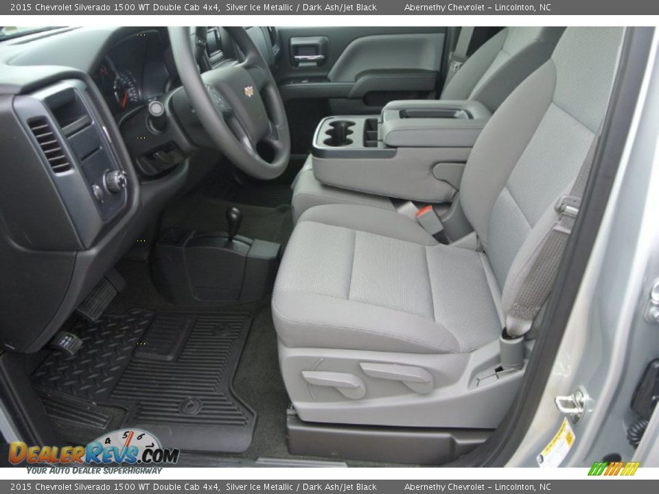 2015 Chevrolet Silverado 1500 WT Double Cab 4x4 Silver Ice Metallic / Dark Ash/Jet Black Photo #8
