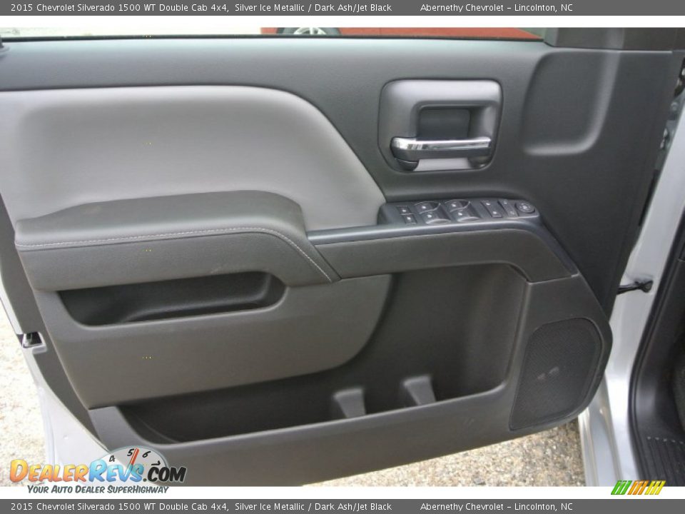 2015 Chevrolet Silverado 1500 WT Double Cab 4x4 Silver Ice Metallic / Dark Ash/Jet Black Photo #9
