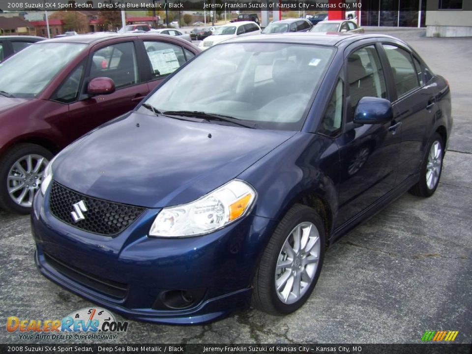 2008 Suzuki SX4 Sport Sedan Deep Sea Blue Metallic / Black Photo #1