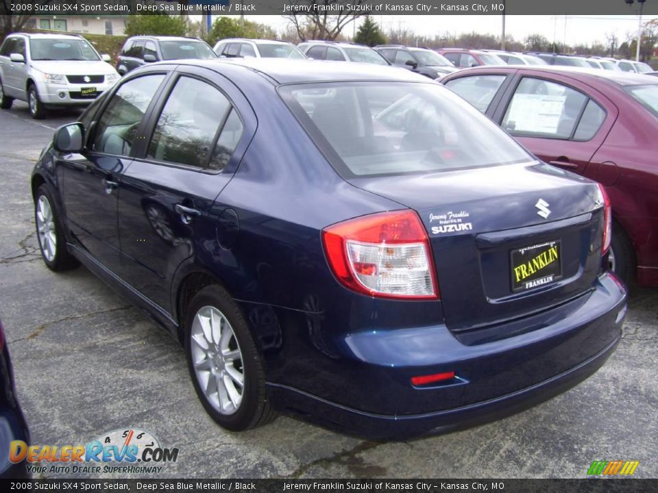 2008 Suzuki SX4 Sport Sedan Deep Sea Blue Metallic / Black Photo #2