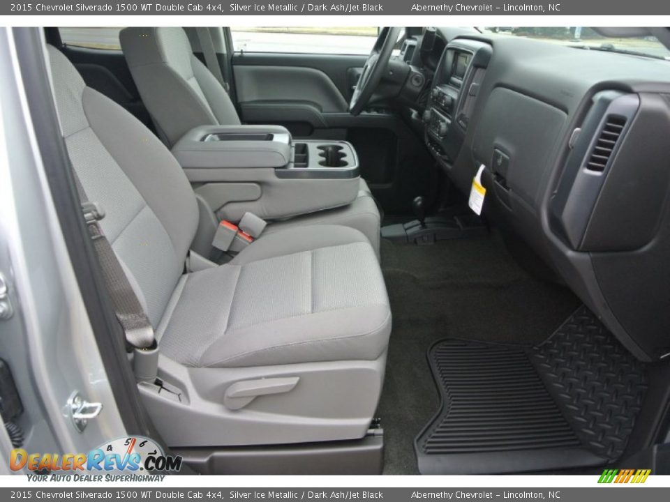 2015 Chevrolet Silverado 1500 WT Double Cab 4x4 Silver Ice Metallic / Dark Ash/Jet Black Photo #16