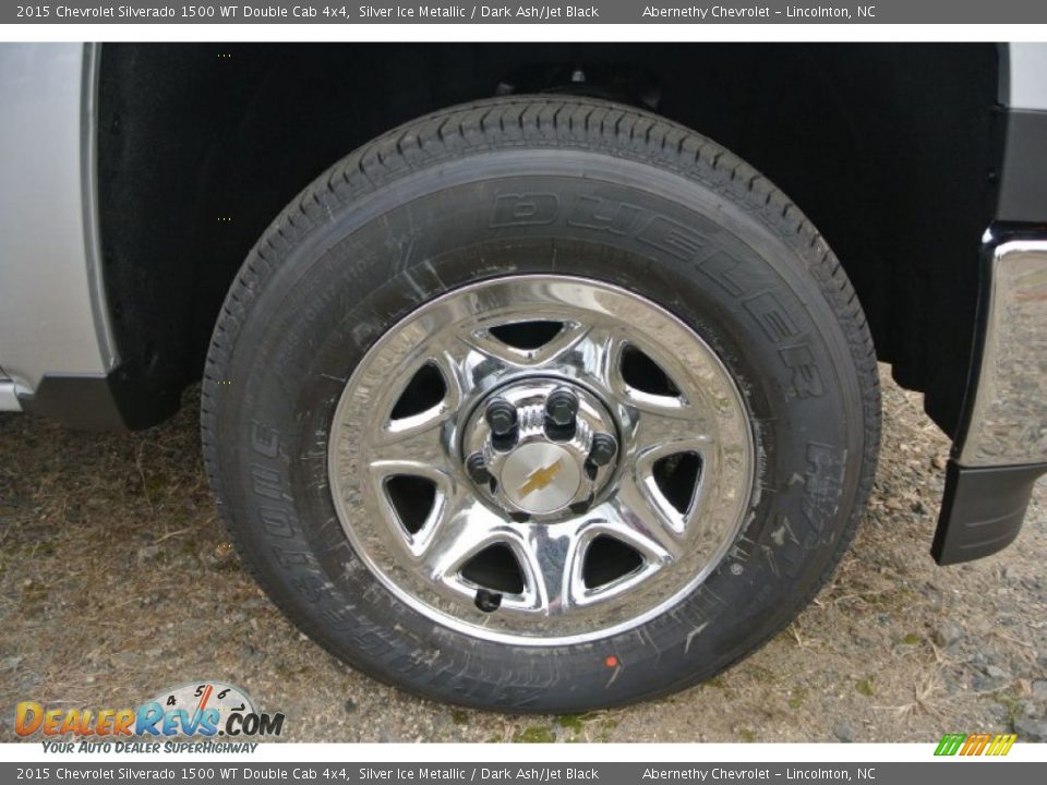 2015 Chevrolet Silverado 1500 WT Double Cab 4x4 Silver Ice Metallic / Dark Ash/Jet Black Photo #18