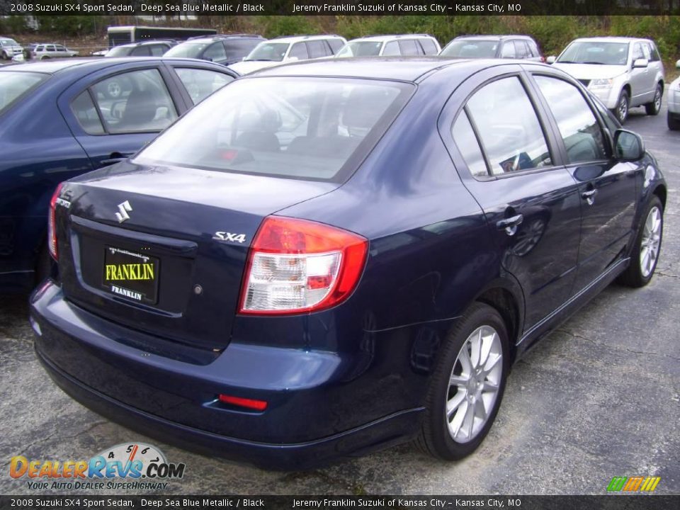 2008 Suzuki SX4 Sport Sedan Deep Sea Blue Metallic / Black Photo #4