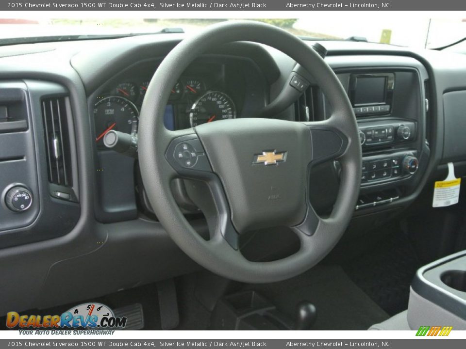 2015 Chevrolet Silverado 1500 WT Double Cab 4x4 Silver Ice Metallic / Dark Ash/Jet Black Photo #20