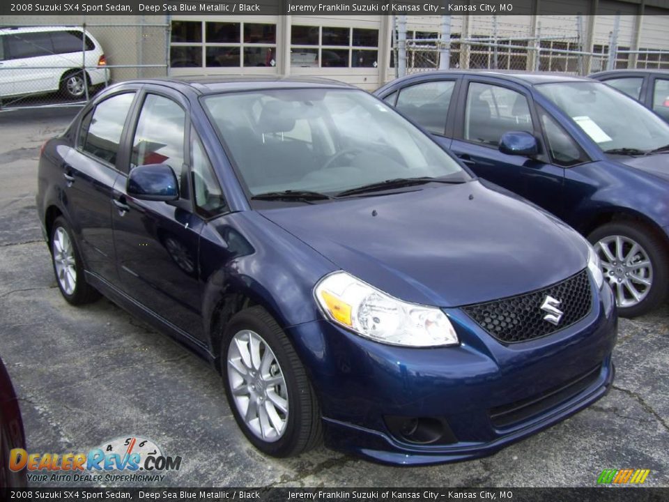 2008 Suzuki SX4 Sport Sedan Deep Sea Blue Metallic / Black Photo #5