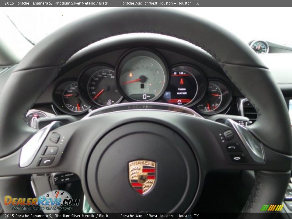 2015 Porsche Panamera S Rhodium Silver Metallic / Black Photo #22