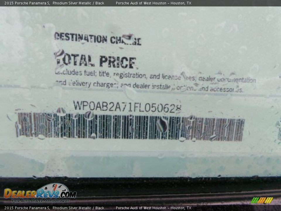2015 Porsche Panamera S Rhodium Silver Metallic / Black Photo #29