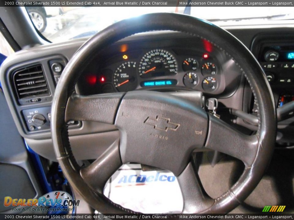 2003 Chevrolet Silverado 1500 LS Extended Cab 4x4 Steering Wheel Photo #9
