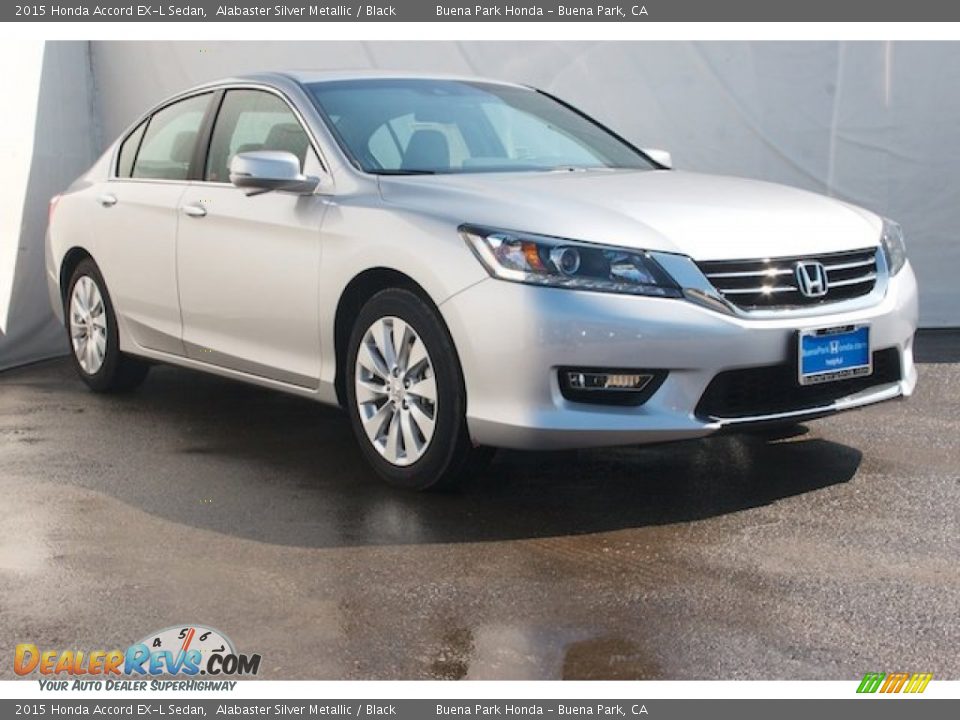 2015 Honda Accord EX-L Sedan Alabaster Silver Metallic / Black Photo #1