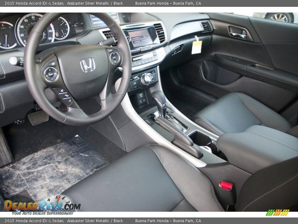 Black Interior - 2015 Honda Accord EX-L Sedan Photo #10
