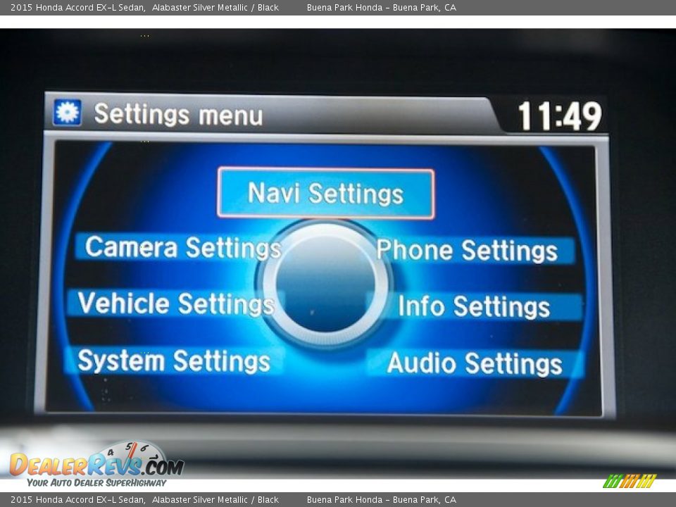 2015 Honda Accord EX-L Sedan Alabaster Silver Metallic / Black Photo #17