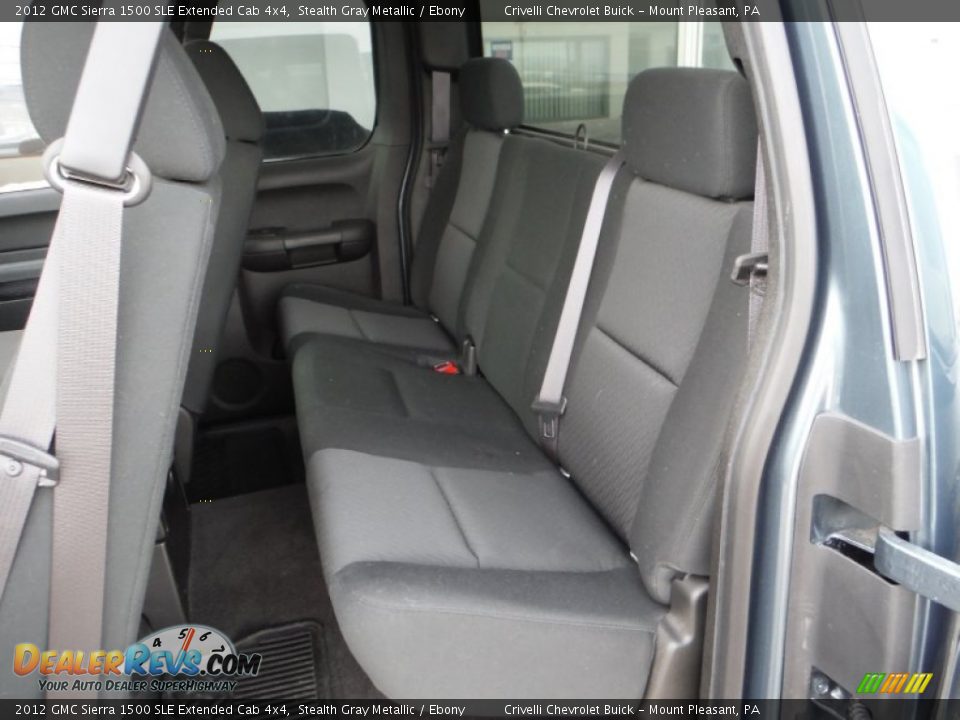 2012 GMC Sierra 1500 SLE Extended Cab 4x4 Stealth Gray Metallic / Ebony Photo #18