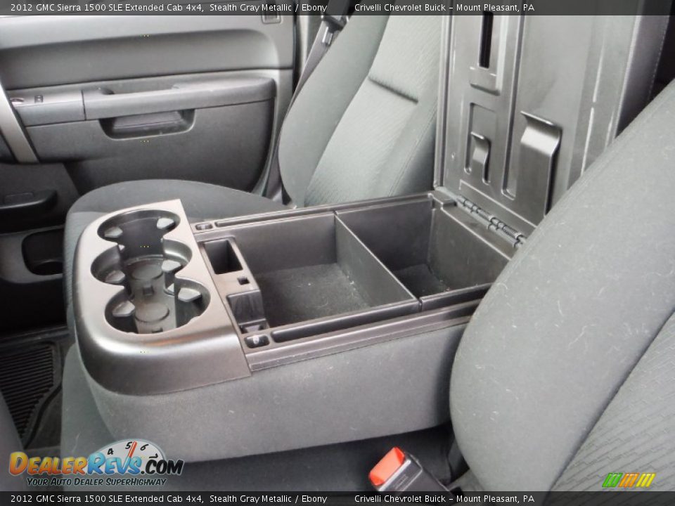2012 GMC Sierra 1500 SLE Extended Cab 4x4 Stealth Gray Metallic / Ebony Photo #20