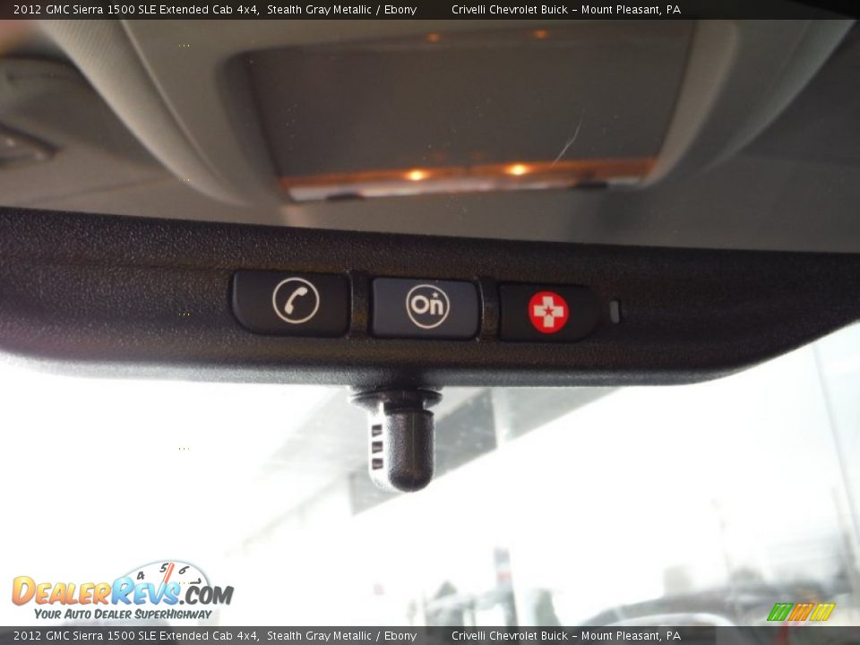 2012 GMC Sierra 1500 SLE Extended Cab 4x4 Stealth Gray Metallic / Ebony Photo #21