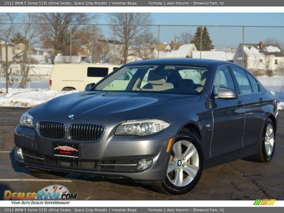 2012 BMW 5 Series 528i xDrive Sedan Space Gray Metallic / Venetian Beige Photo #1