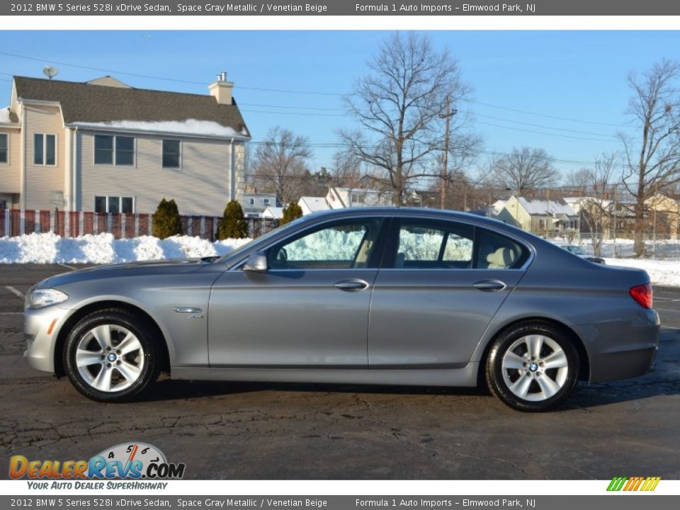 2012 BMW 5 Series 528i xDrive Sedan Space Gray Metallic / Venetian Beige Photo #4