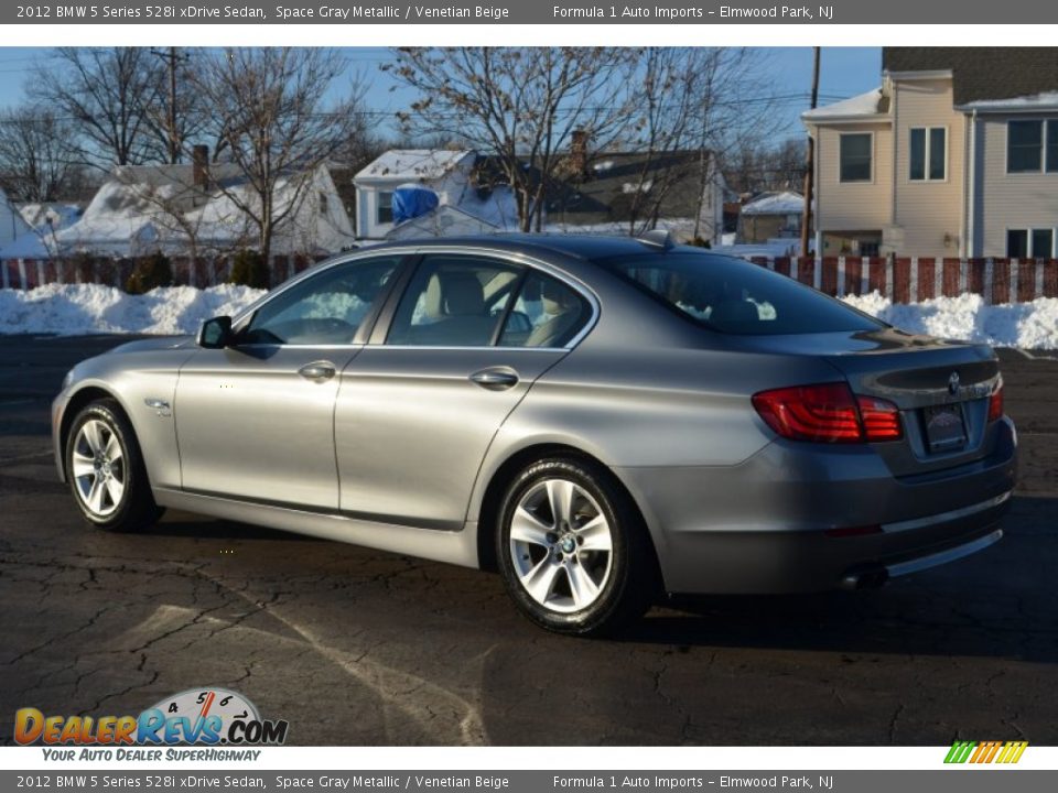 2012 BMW 5 Series 528i xDrive Sedan Space Gray Metallic / Venetian Beige Photo #5