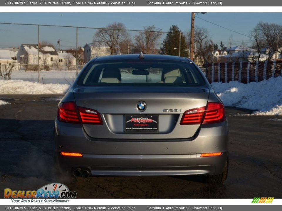 2012 BMW 5 Series 528i xDrive Sedan Space Gray Metallic / Venetian Beige Photo #6