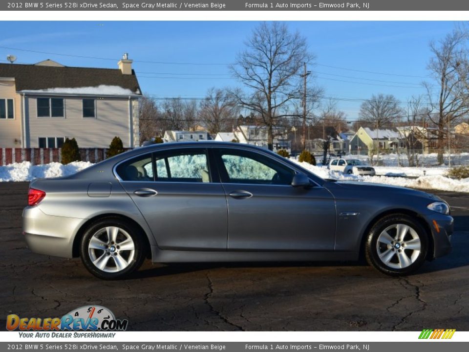 2012 BMW 5 Series 528i xDrive Sedan Space Gray Metallic / Venetian Beige Photo #8