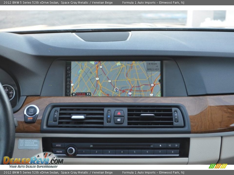 2012 BMW 5 Series 528i xDrive Sedan Space Gray Metallic / Venetian Beige Photo #15