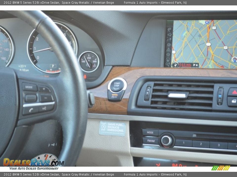 2012 BMW 5 Series 528i xDrive Sedan Space Gray Metallic / Venetian Beige Photo #17